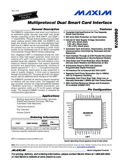 Dual Smart Card Interface IC with SPI Programming Interface